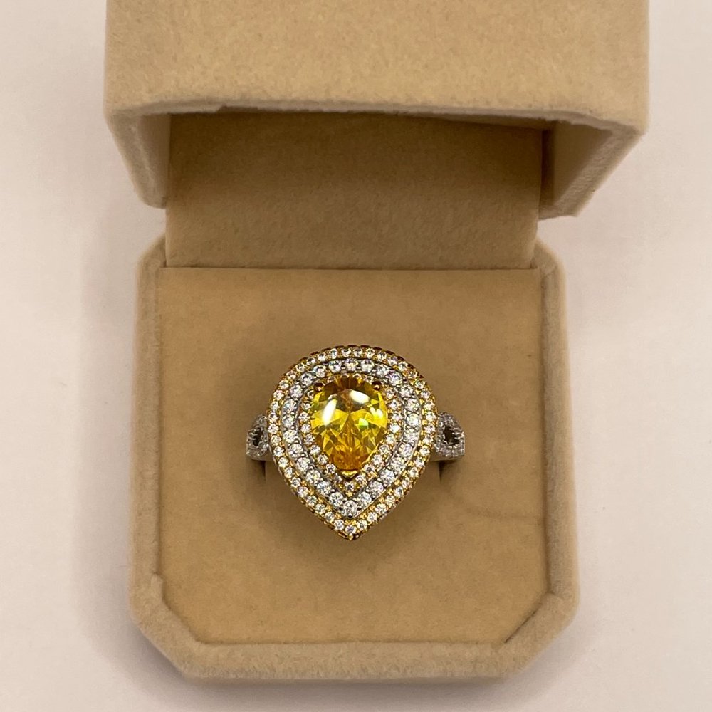 925 BRIDAL ENGAGMENT WEDDING RING - Picture 4 of 7